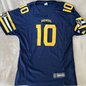 Brewers Navy and Yellow Jersey